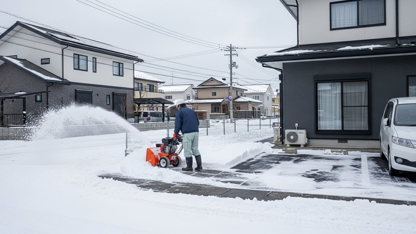 金沢市 除雪 雪かき 作業風景